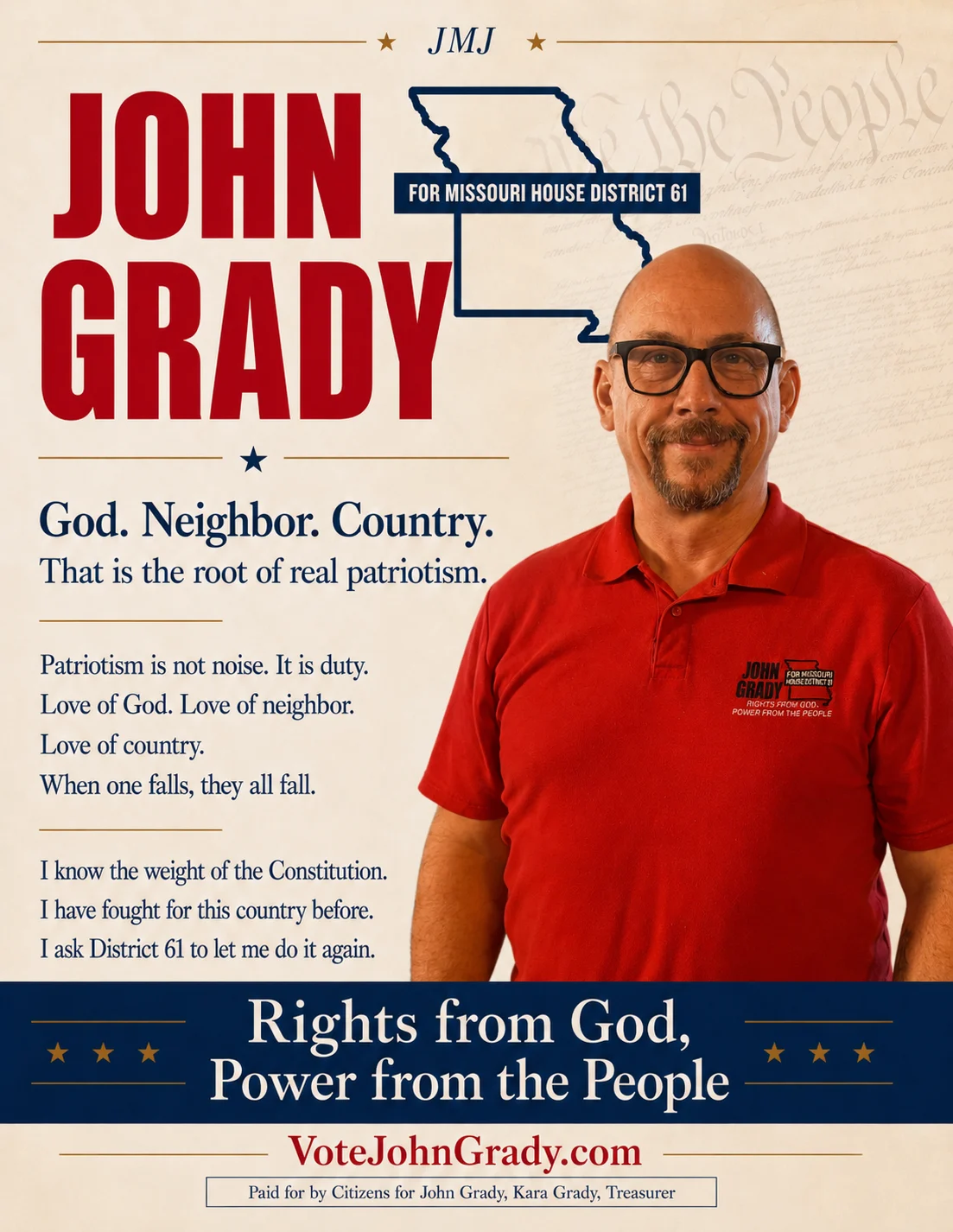John Grady full page John Grady for Missouri State Representative District 61
